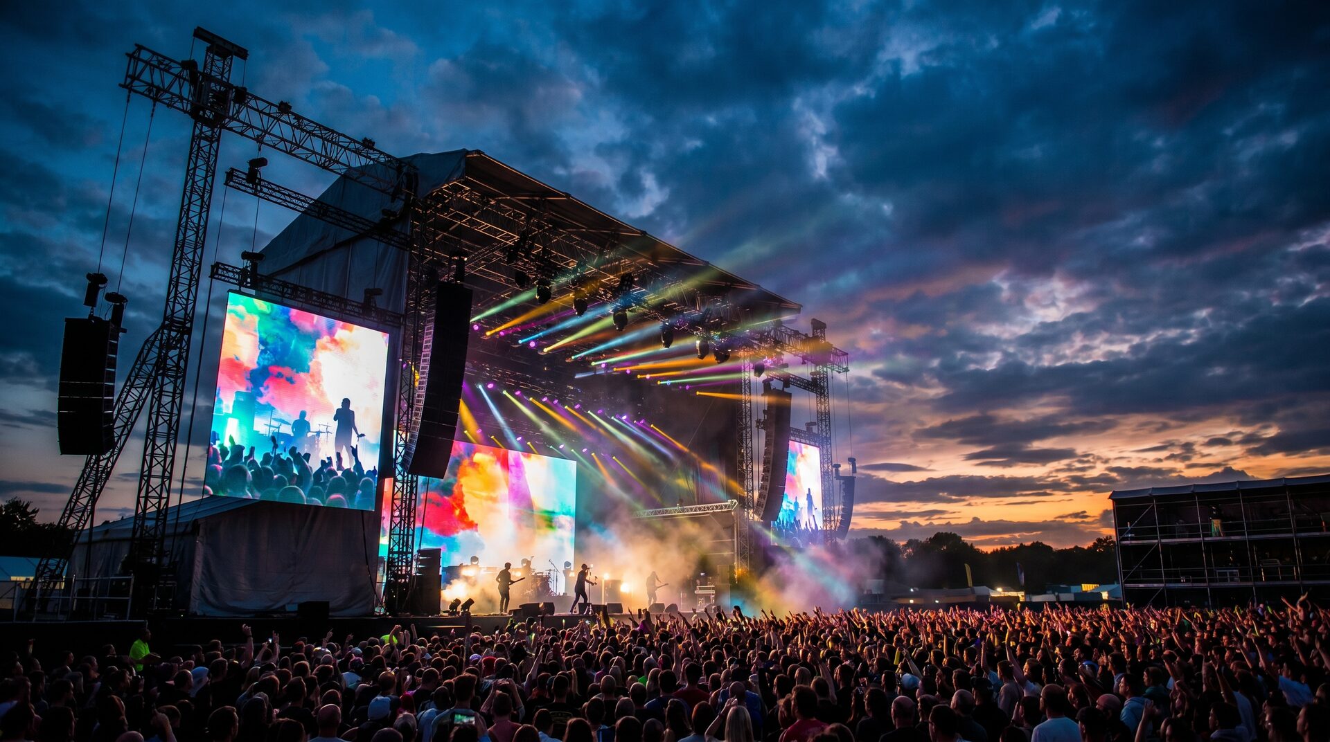 Festivalbühne mit großem Lichtrig