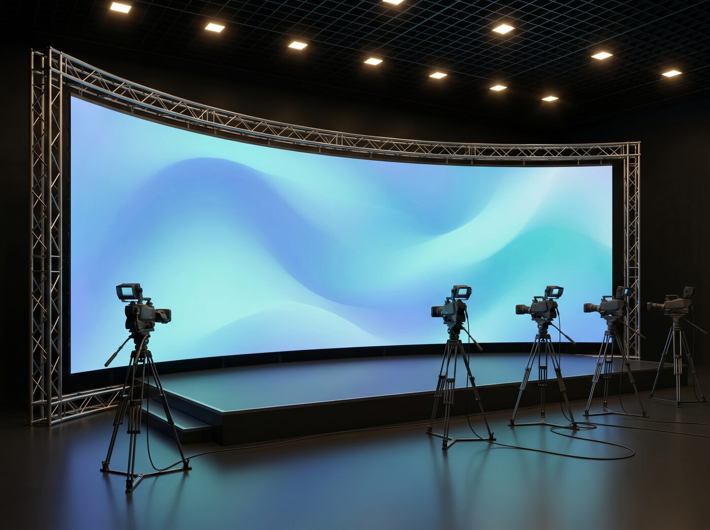 Große LED-Videowand auf einer Eventbühne